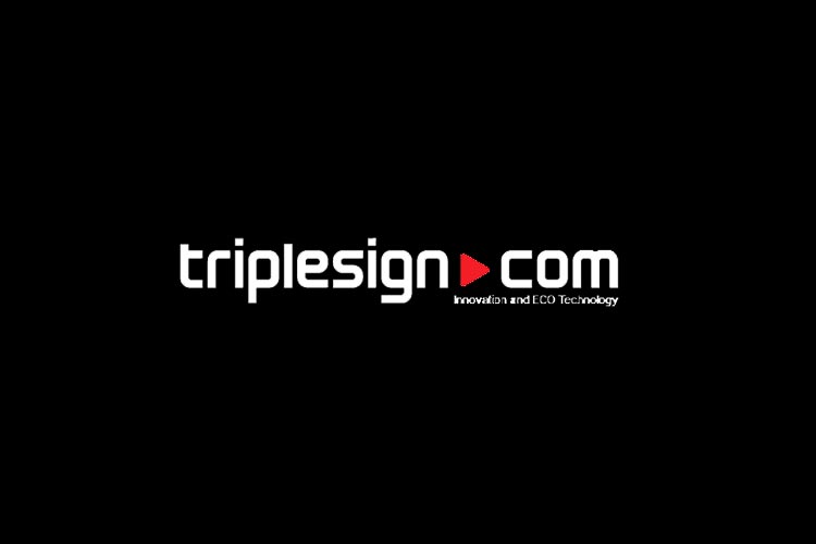 Triplesign logo on a black background